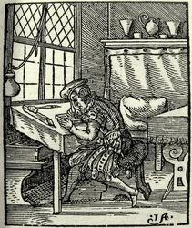 El cortador de bloques de madera, 1568